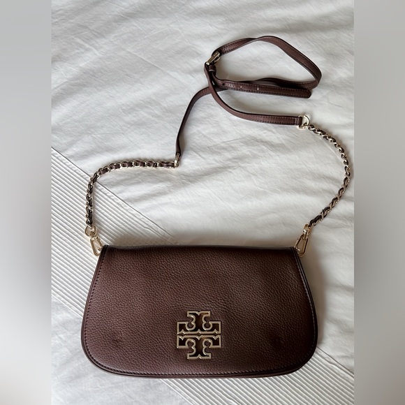 Tory burch chocolate brown Leather crosssbody bag. - Picture 7 of 8